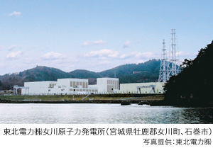 東北電力㈱女川原子力発電所（宮城県牡鹿郡女川町、石巻市）写真提供：東北電力㈱